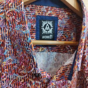 Avenue Multicolor Casual Button Down Shirt